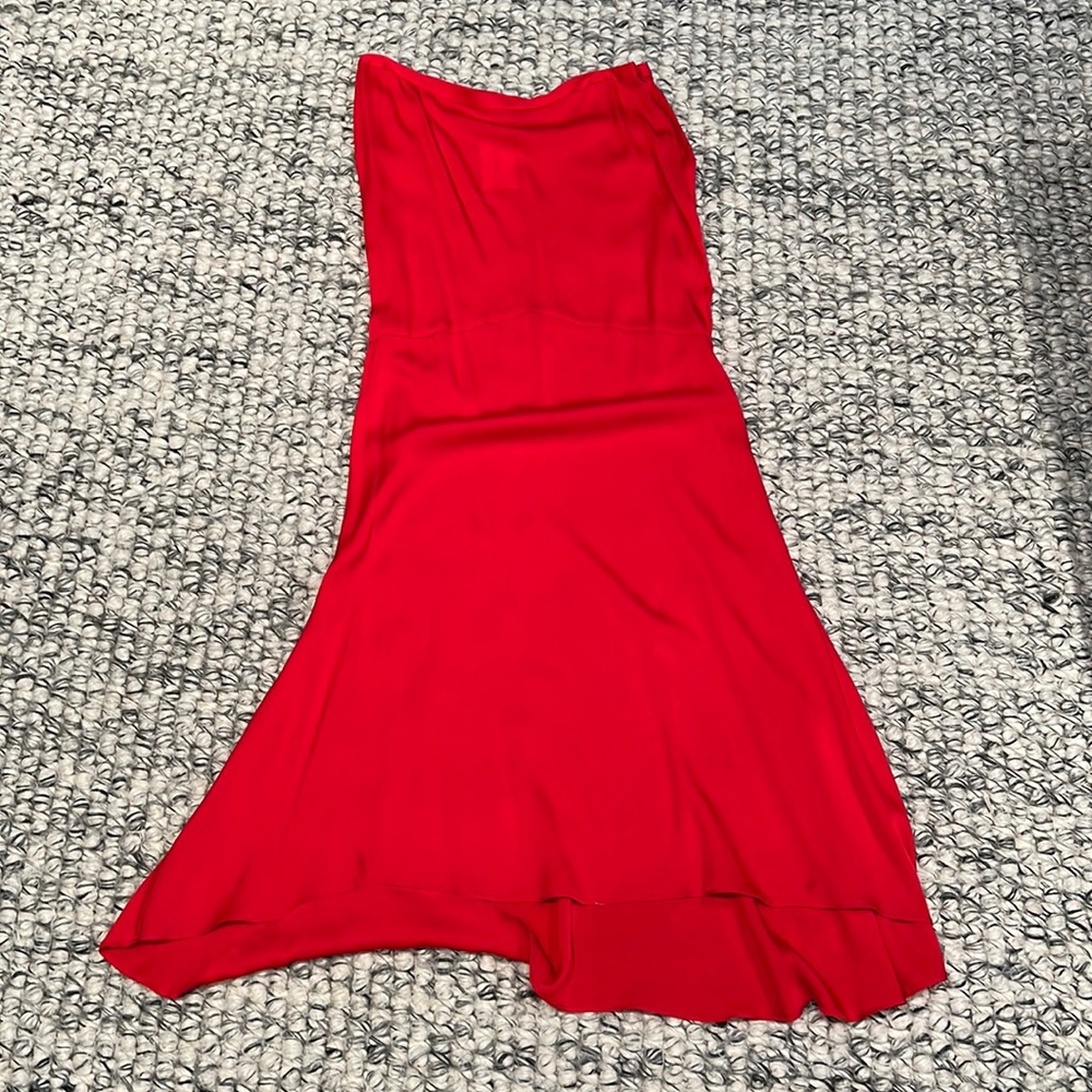 Haute hippie red long silk skirt BNWT
